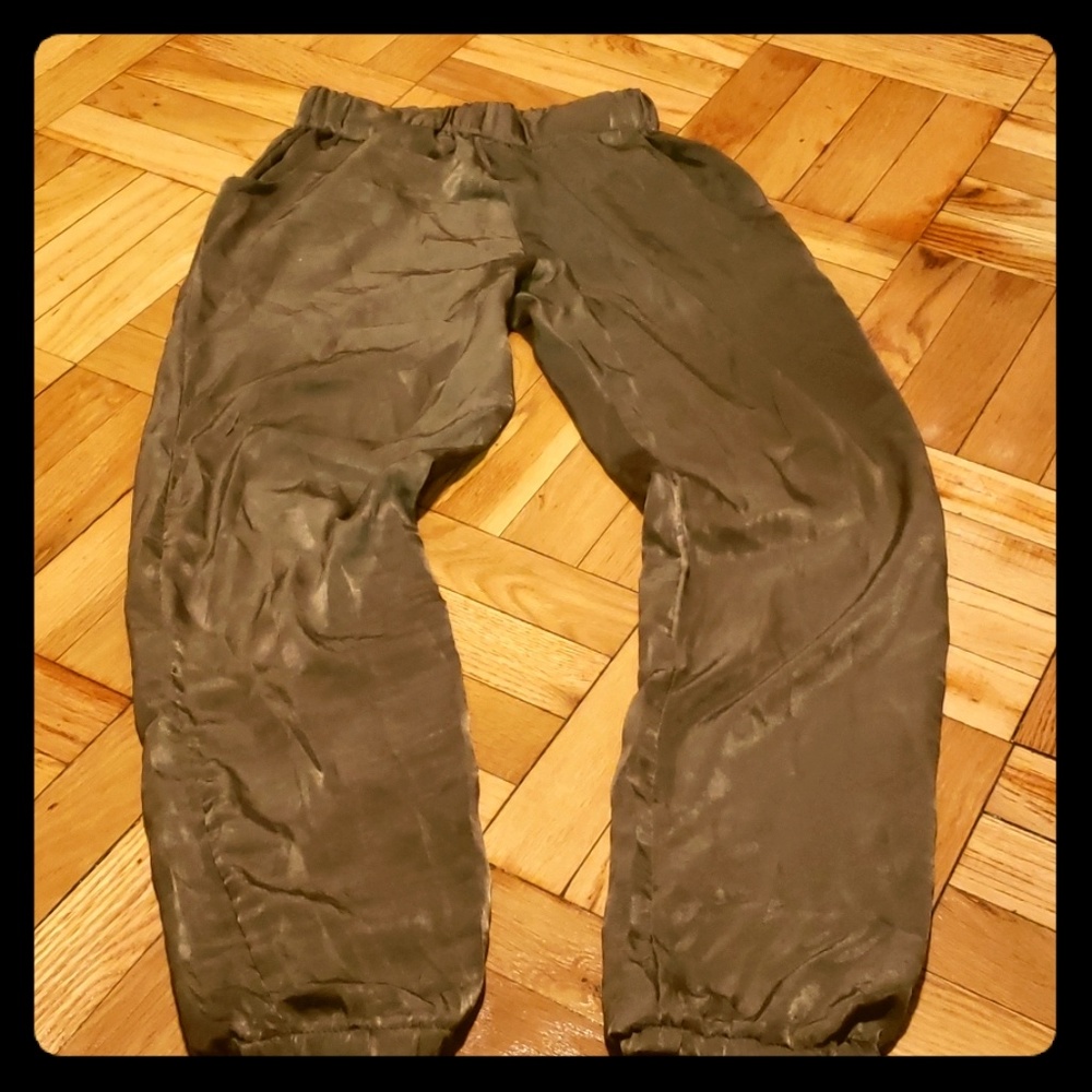 Hunter Green Silk Inspired Jogger Pants